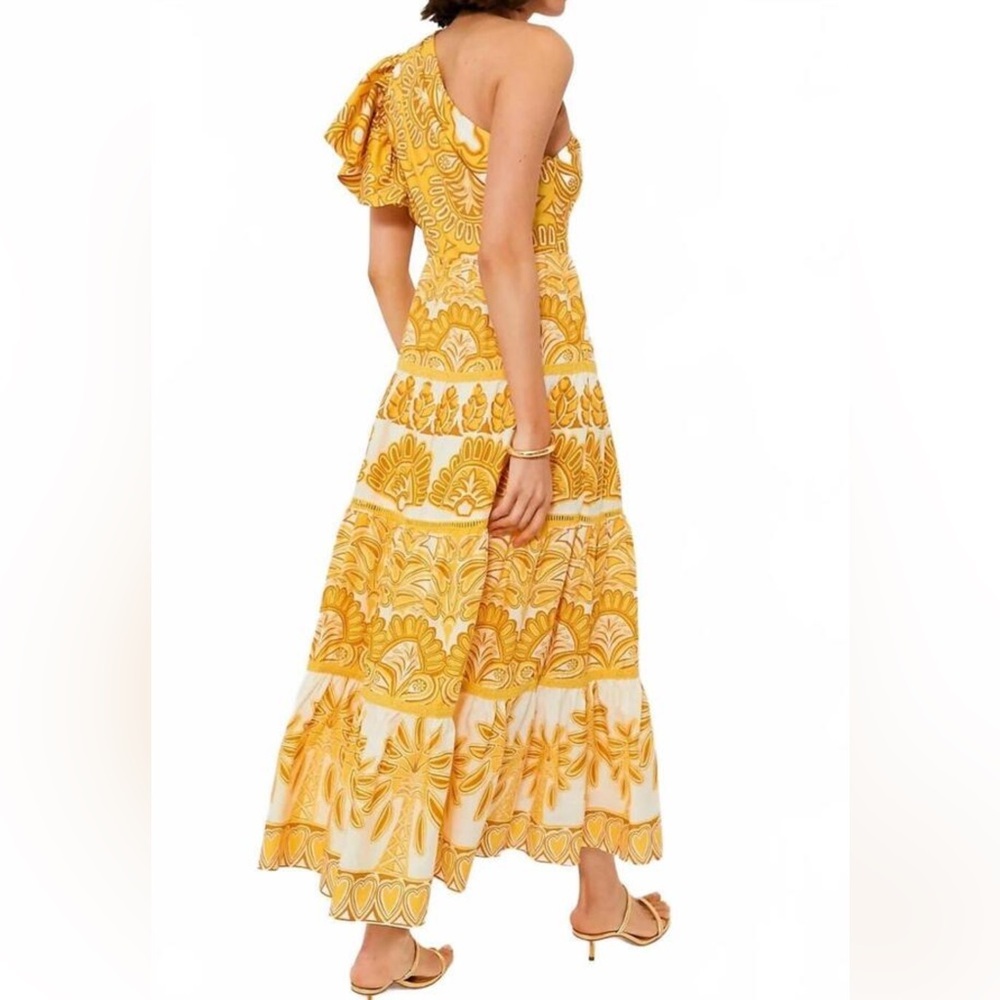 Farm Rio Ainika Tapestry One-Shoulder Maxi Dress Size XSMALL - Picture 3 of 16